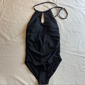 NWOT Kona Sol - Halter Neck Scalloped Swimsuit
